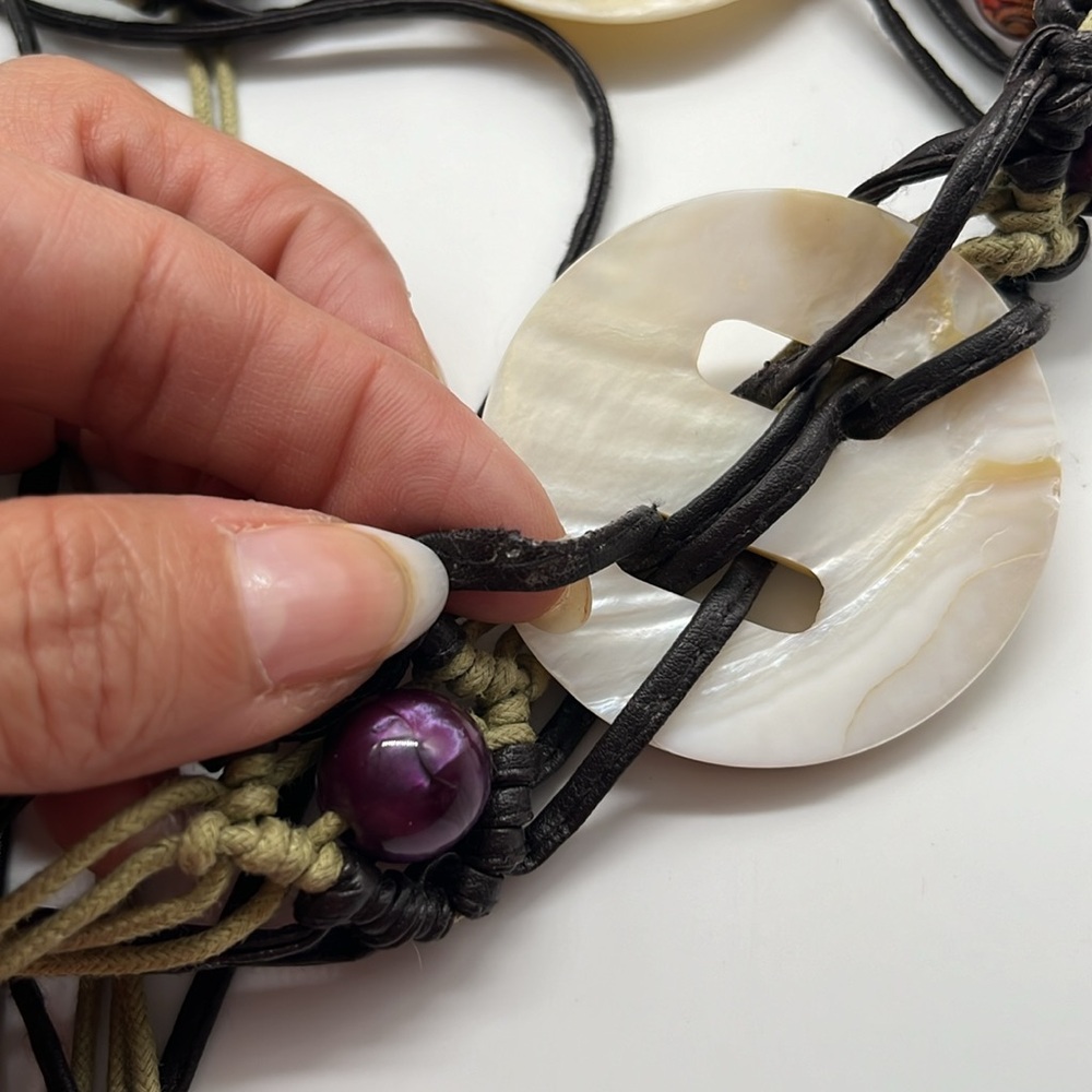 Shells & Bead Tie Belt - Picture 7 of 7